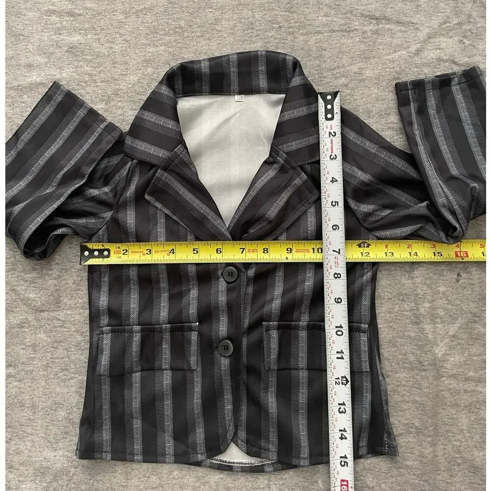 Newt Wednesday Uniform Kids Size 4-5 yrs- 110 Black White Halloween Costume